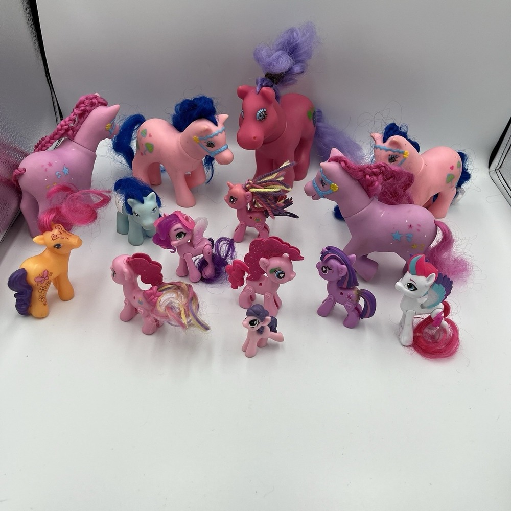 Lot Of 13 My Little Ponies & Bonus Gi-Go- Hasbro Nostalgic MLP Collectible